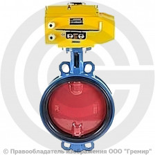 Затвор поворотный с чугунным диском Ду-100 Ру-16 EPDM Tecofi VPI4449-N04EP с электроприв Nutork 400В