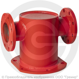 Подставка пожарная двойная фланцевая ППДФ стальная Ду 250-250 Ру-16 КЗСД