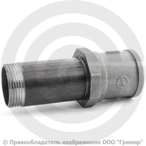 Сгон в сборе стальной L=130мм Ду-32 (1 1/4") в комплекте со стальной ...