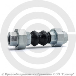 Компенсатор резиновый муфтовый (гибкая вставка) Ду-15 G 1/2" Ру-10 EPDM ABRA EJS-30