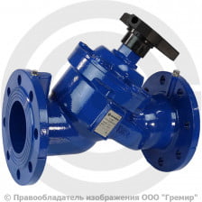 Клапан балансировочный ручной чугунный фланцевый Ду-500 Ру-16 Kvs=2640м3/ч с измерительными ниппелями Benarmo