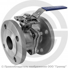Кран нержавеющий AISI 316 (CF8M) фланцевый Ду-25 (1") Ру-16/25/40 ABRA BV41-Q41F-DIN-2G
