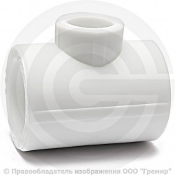 Тройник PP-R переходной белый внутренняя пайка Дн 63-50-63 VALFEX