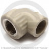 Угольник PP-R комбинированный серый ВР (ВН) Дн 25х1/2&quot; 90гр Pro Aqua
