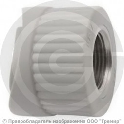 Седло вварное PP-R серое ВР (ВН) Дн 75-3/4" Wavin Ekoplastik