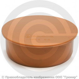 Заглушка НПВХ (ПВХ) коричневая Дн 110 б/нап Aquaviva