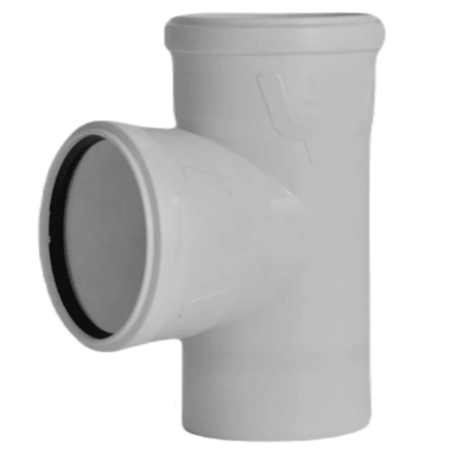Тройник PP-MD светло-серый Дн 160-110 87гр (DN150-100) бесшумный б/нап ...