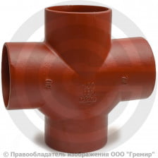 Крестовина чугунная безраструбная SML Ду 125-100-100 88гр Китай