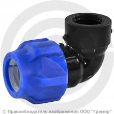 Отвод ПЭ компрессионный Дн 32-3/4" 90гр Ру-16 ВР (ВН) RTP (РосТурПласт)