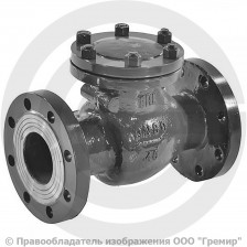 Клапан обратный поворотный стальной фланцевый Ду-50 Ру-40 (Т<425°С) 19с53нж ЧАЗ