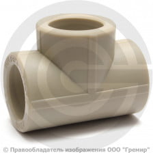 Тройник PP-R редукционный серый Дн 32-20-25 Pro Aqua