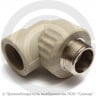 Угольник PP-R комбинированный серый НР (НАР) Дн 20-1/2&quot; 90гр Pro Aqua