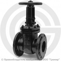 Задвижка чугунная фланцевая Ду-100 Ру-10 (Т<225°С) 30ч6бр Китай