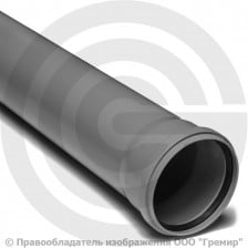 Труба PP-H канализационная серая Дн 110х2,2 безнапорная L=0,75м в/к RTP (РосТурПласт) Пиарком