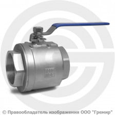 Кран нержавеющий AISI 316 (CF8M) Ду-50 (2") Ру-40 ВР (ВН) муфтовый полнопроходной ABRA BV-027A