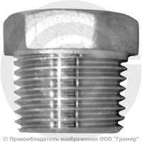 Заглушка нержавеющая AISI 304 6-ти гранная НР (НАР) Ду-6 (1/8") Заглушка нержавеющая AISI 304 6-ти гранная НР (НАР) Ду-6 (1/8")