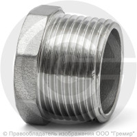 Заглушка нержавеющая AISI 304 6-ти гранная НР (НАР) Ду-6 (1/8")