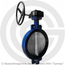 Затвор дисковый поворотный межфланцевый с редуктором Ду-700 Ру-10 EPDM HT с чугунным диском Tecofi VPE4408-08EP