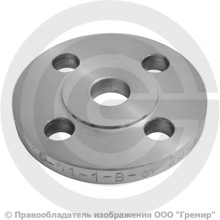 Фланец плоский стальной 15-10-01-1-B-Ст.20-IV ГОСТ 33259-2015 | Гремир