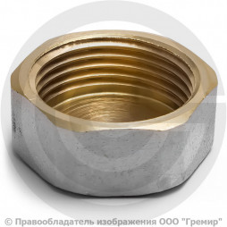 Заглушка латунная ВР (ВН) Ду-50 (2") никель Aquasfera