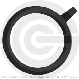 Прокладка фланцевая резиновая ТМКЩ Ду-300 Ру-10 (382х318х5) 5 мм с ушком исп.А ГОСТ 15180-86