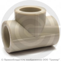 Тройник PP-R серый внутренняя пайка Дн 63 VALFEX