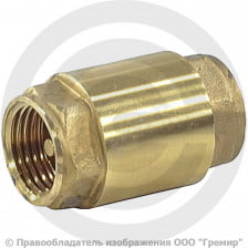 Клапан обратный осевой латунный Ду-40 (1 1/2") Ру-25 ВР (ВН) (Т<110°С) диск металл R60 Giacomini