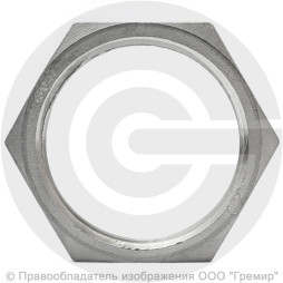 Контргайка нержавеющая AISI 304 6-ти гранная ВР-ВP Ду-65 (2 1/2")