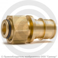 Соединитель латунный для PE-X труб Дн 20-3/4" под евроконус с накидной гайкой GX179 Giacomini GX179Y054