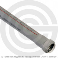 Труба PP-H канализационная серая Дн 110х2,7 безнапорная L=0,5м в/к Ostendorf HT HTEM