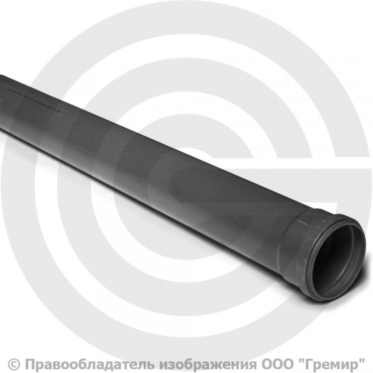 Труба НПВХ для внутренней канализации Дн 50х3,2 L=0,5м Хемкор серая ...
