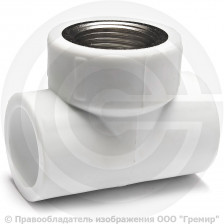 Тройник PP-R комбинированный белый ВР (ВН) Дн 20-1/2" PRO VALFEX