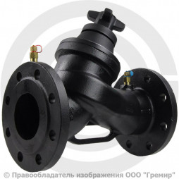 Клапан балансировочный ручной чугунный фланцевый Ду-150 Ру-16 фл Kvs=355.11м3/ч с измерительными ниппелями CIM 3739B Cimberio