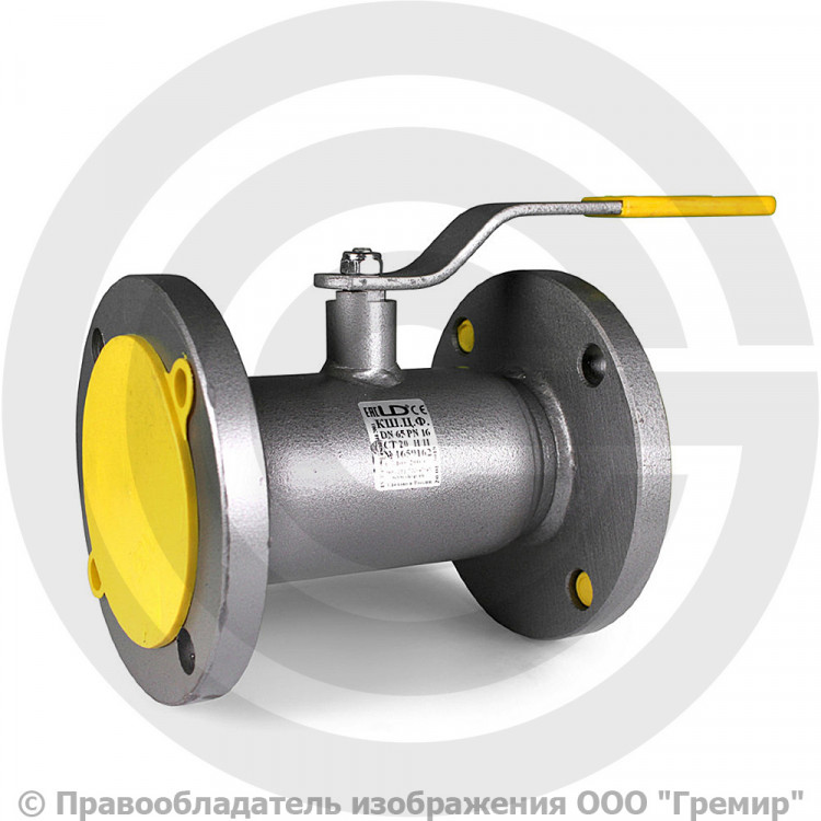 Кран LD КШ.Ц.Ф.065.016.Н/П Ду-65 Ру-16 фланцевый стальной шаровый | Гремир