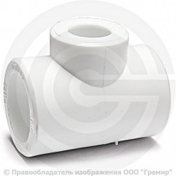 Тройник PP-R переходной белый внутренняя пайка Дн 63-50-63 RTP (РосТурПласт) 16265