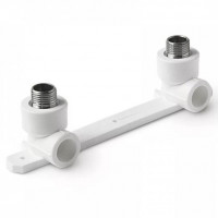 Планка PP-R монтажная белая НР (НАР) Дн 25-1/2" VALFEX