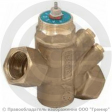 Клапан балансировочный комбинированный латунный муфтовый Ду-15 Ру-25 ВР (ВН) Kvs=0.5 м3/ч без дренажа R206AM Giacomini