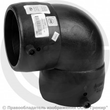 Отвод ПЭ100 электросварной Дн 63 90гр Ру-16 SDR11 Type D TEGA