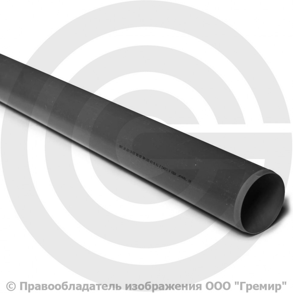 Труба НПВХ (ПВХ) Дн 110х3,2 L=2м Хемкор серая для внутренней ...