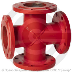 Крест фланцевый КФ стальной Ду 200-200 Ру-16 КЗСД