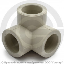 Угольник PP-R тройной серый Дн 20 Wavin Ekoplastik