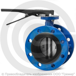 Затвор чугунный поворотный фланцевый Ду-200 Ру-16 из чугуна EPDM с чугунным диском ABRA BUV-FL226