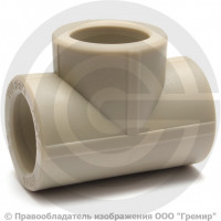 Тройник PP-R переходной серый внутренняя пайка Дн 63-50-63 VALFEX