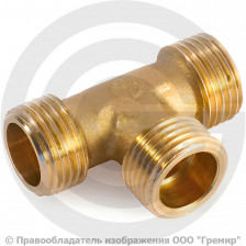 Тройник латунный НР (НАР) Ду-20 (3/4") STOUT