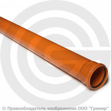 Труба НПВХ (ПВХ) канализационная рыжая Дн 400х9,8 безнапорная L=5м в/к SN4 Ostendorf KGEM