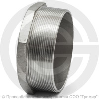 Заглушка нержавеющая AISI 304 6-ти гранная НР (НАР) Ду-100 (4")