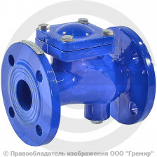 Клапан обратный шаровый чугунный фланцевый Ду-65 Ру-16 (Т<80°С) шар сталь+NBR Benarmo