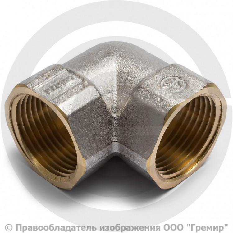 Уголок (угольник) латунный ВР (ВН) Ду 8 (1/4\") | Гремир