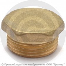 Заглушка латунная НР (НАР) Ду-8 (1/4") STOUT