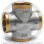 Крестовина латунная ВР (ВН) Ду-20 (3/4") никель Aquasfera